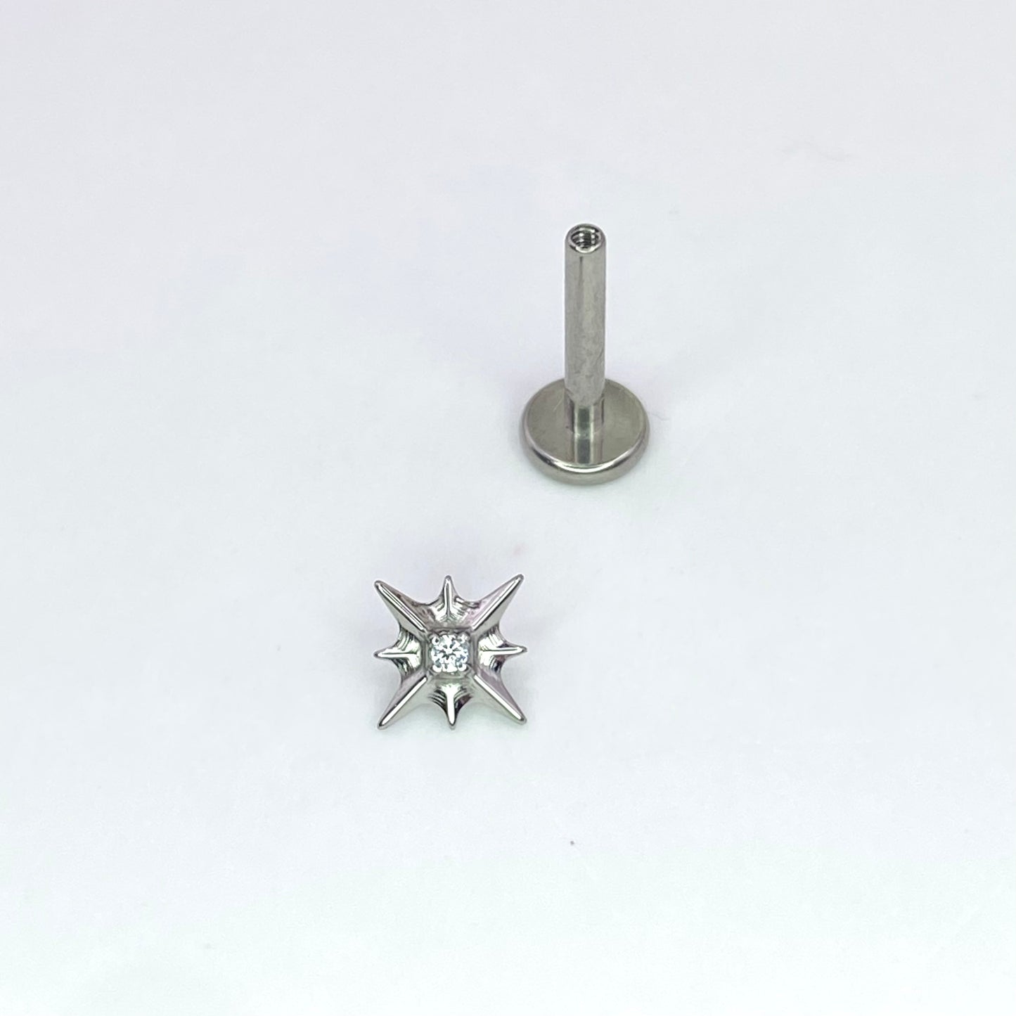 Tiny SPARKLE Clear Gem Top Medical Grade ASTM F136 Titanium Internal Thread Labret Ear Jewellery Helix Tragus Lobe Cartilage Earring