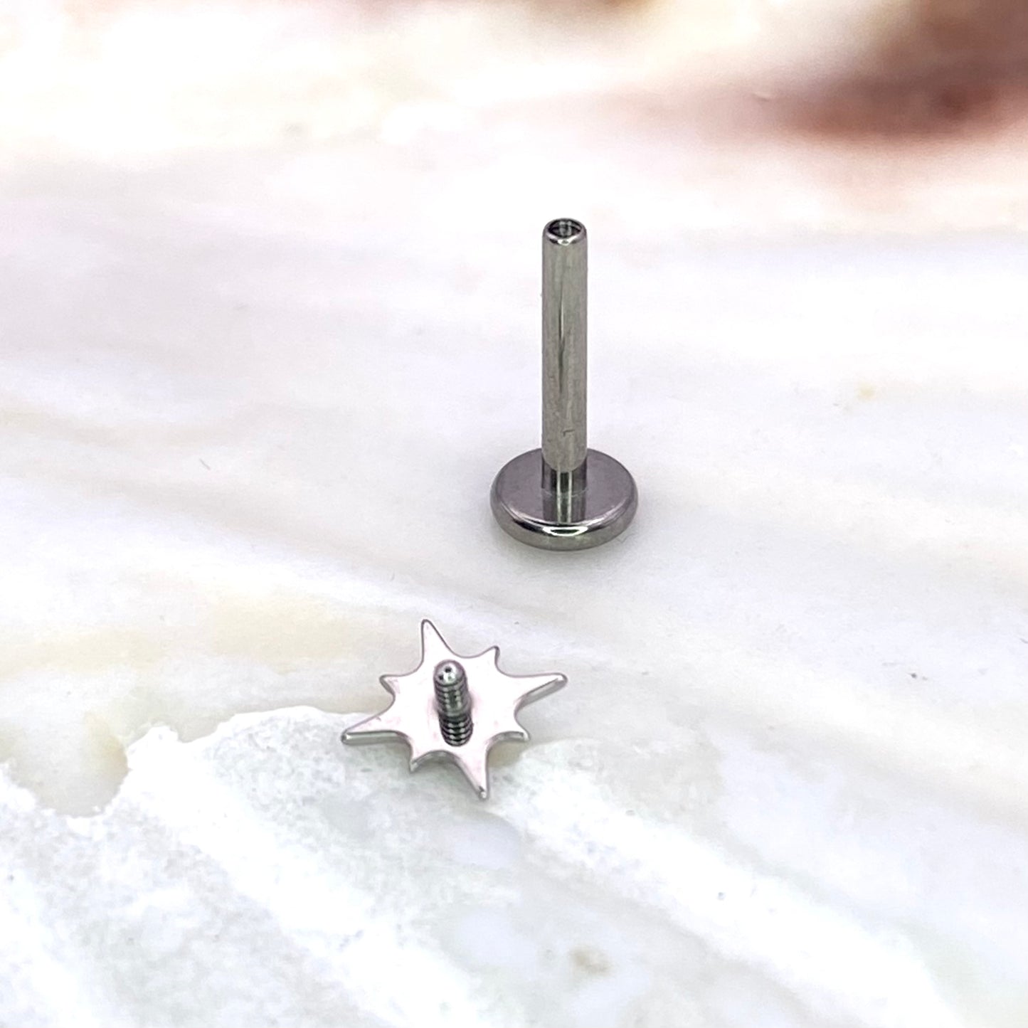 Tiny SPARKLE Clear Gem Top Medical Grade ASTM F136 Titanium Internal Thread Labret Ear Jewellery Helix Tragus Lobe Cartilage Earring