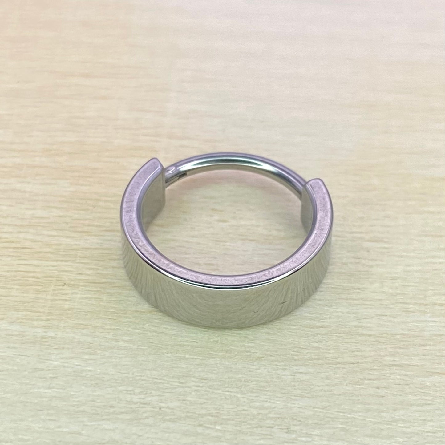 4mm Wide Band Conch Hoop or Lobe, Cartilage Earring Implant Grade Titanium Clicker Size: 1.2 x 11 x4mm and 1.2 x 8 x 4mm