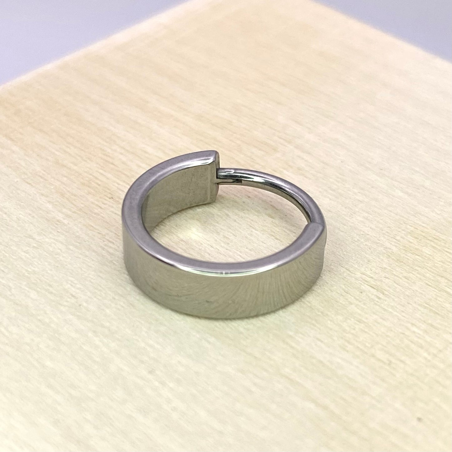 4mm Wide Band Conch Hoop or Lobe, Cartilage Earring Implant Grade Titanium Clicker Size: 1.2 x 11 x4mm and 1.2 x 8 x 4mm