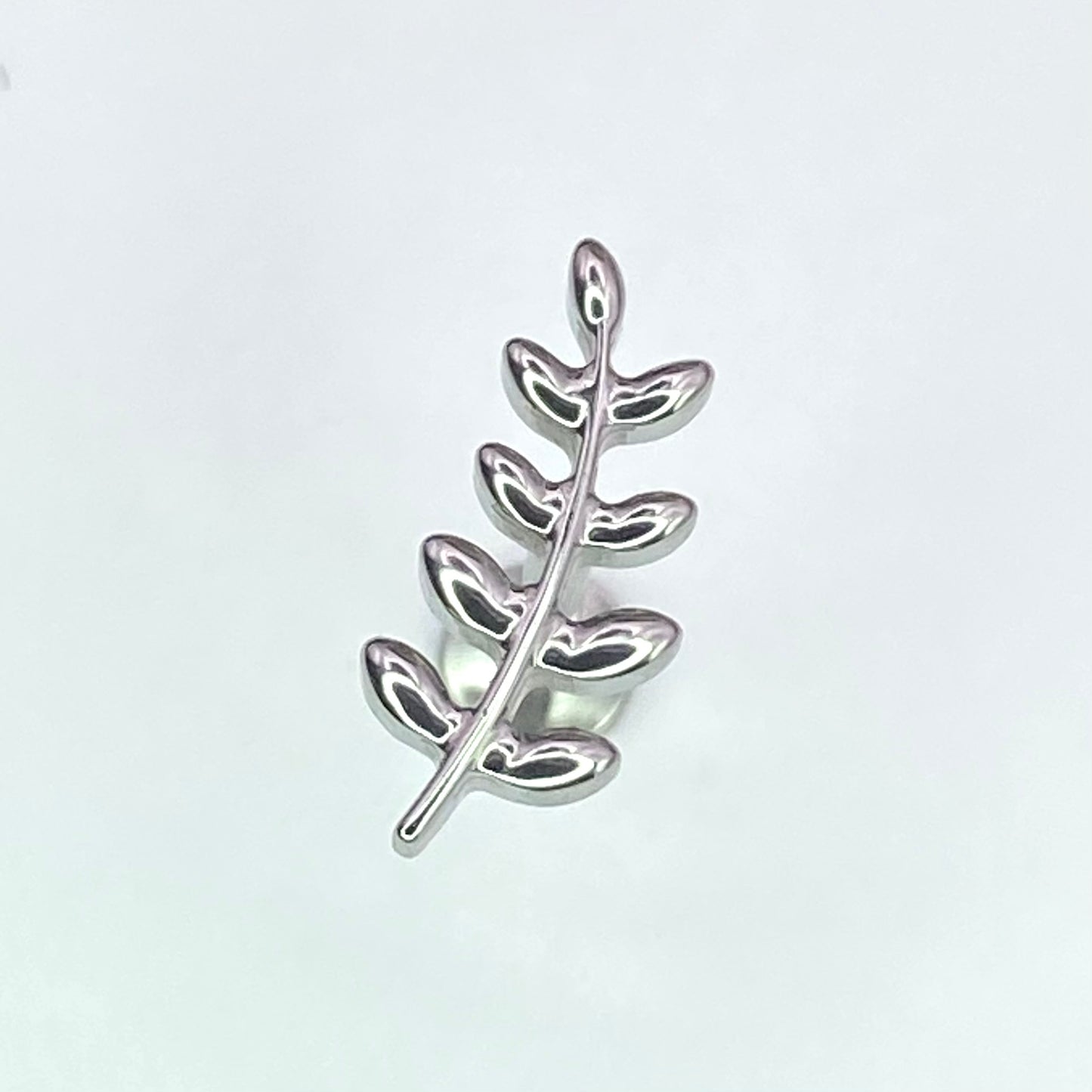 LEAFY BRANCH Internal Thread Top Medical grade titanium ASTM F136 Labret Stud for Lobe Helix Tragus  size:1.2 x 6/8/10mm