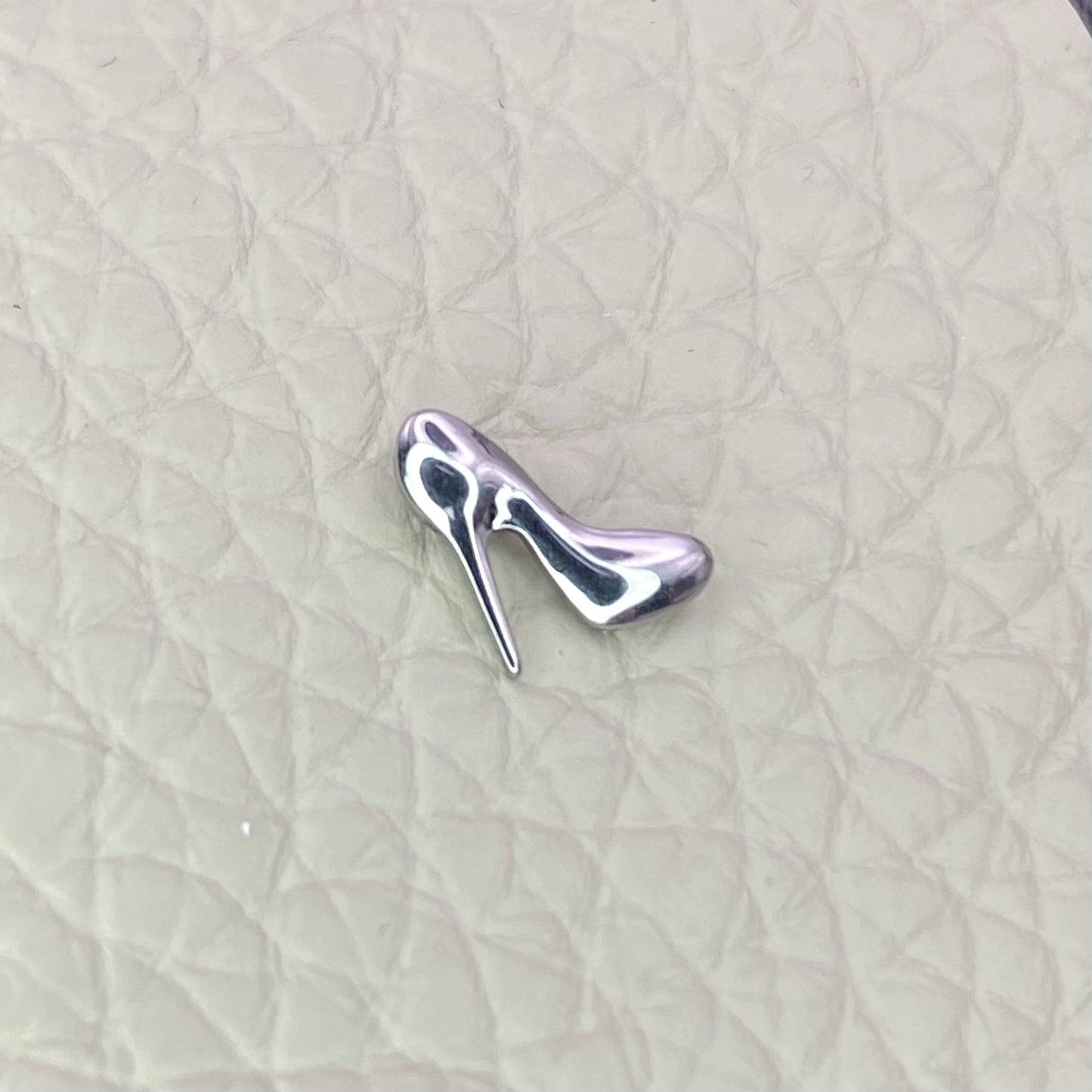 HIGH HEEL Top Medical grade ASTM:F-136 titanium labret 1.2x8mm internal thread helix tragus flat ear lobe jewellery