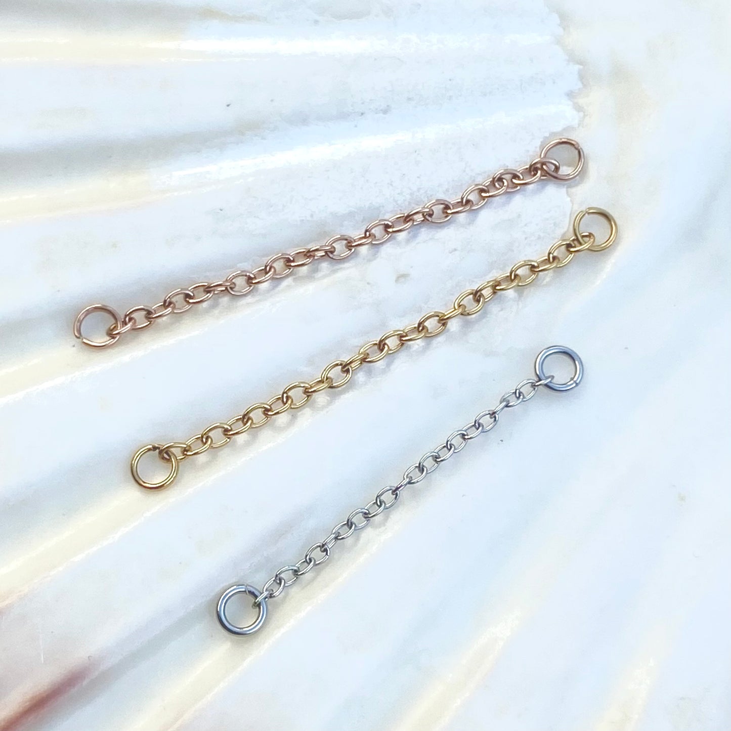 CHAIN CHARM Surgical Steel Attachment, Add to hoops or studs by joining them together or use as a charm for 1.0/1.2/1.6mm bars, various lengths