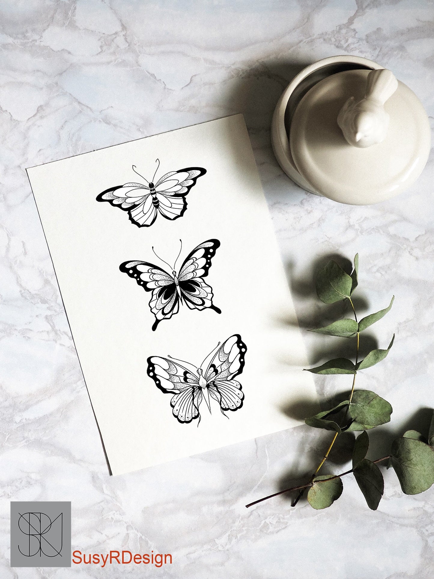 3 butterflies Line drawing, Animal Clip Art, Digital Downloads, Screenprinting, Cardmaking, SVG, JPG, PNG