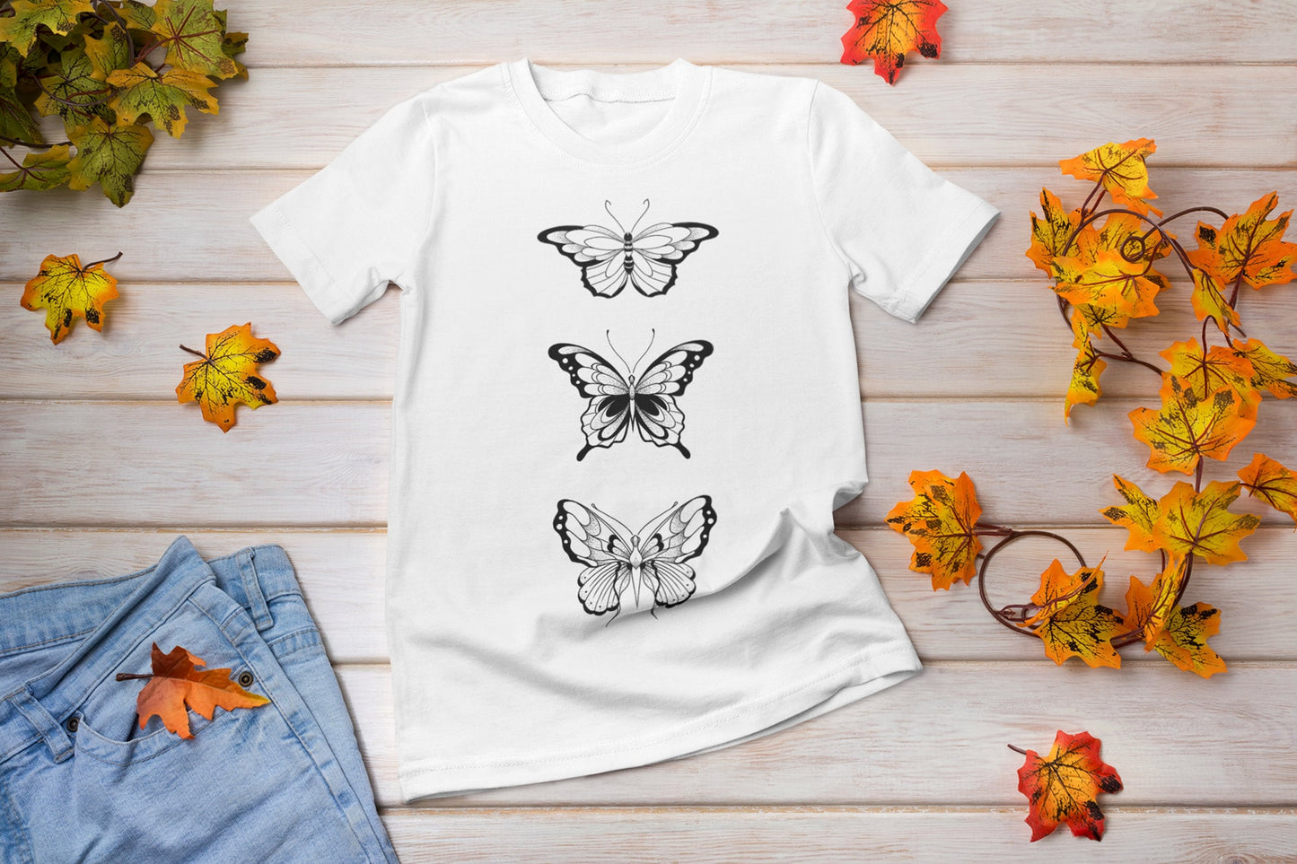 3 butterflies Line drawing, Animal Clip Art, Digital Downloads, Screenprinting, Cardmaking, SVG, JPG, PNG