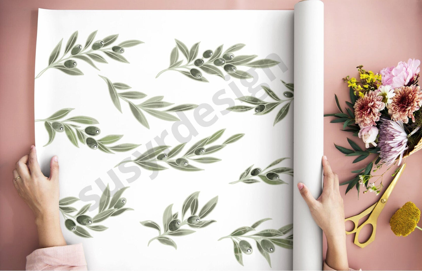 Olive Branch Bundle of 10 Painted Look, illustration svg, olive branch svg cricut svg Watercolour painting olive print olives SVG, PNG JPG