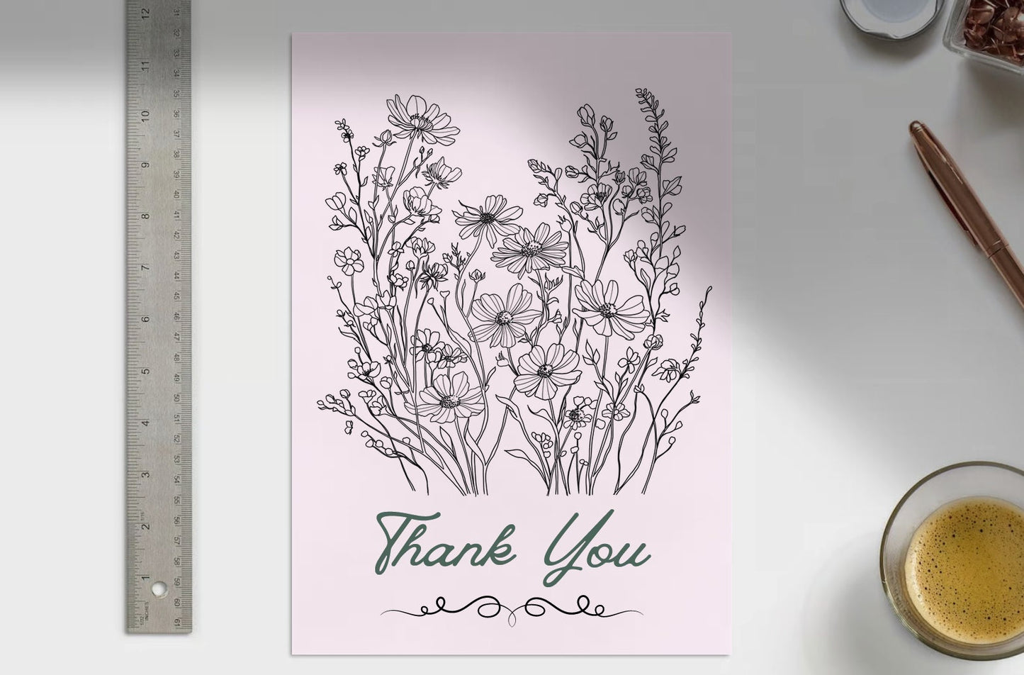 Wildflower Meadow nr4., Fine Line illustration svg, wildflower clipart, wildflower svg, fine line design, floral design, SVG, PNG JPG