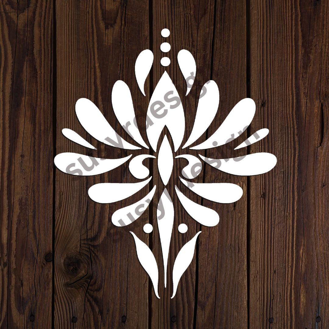 Hungarian Folk Art Floral Design Stencil nr 1., Hungarian Folk Art, Stencil Design, Tattoo stencil, Custom Stencil, Henna design SVG PNG JPG